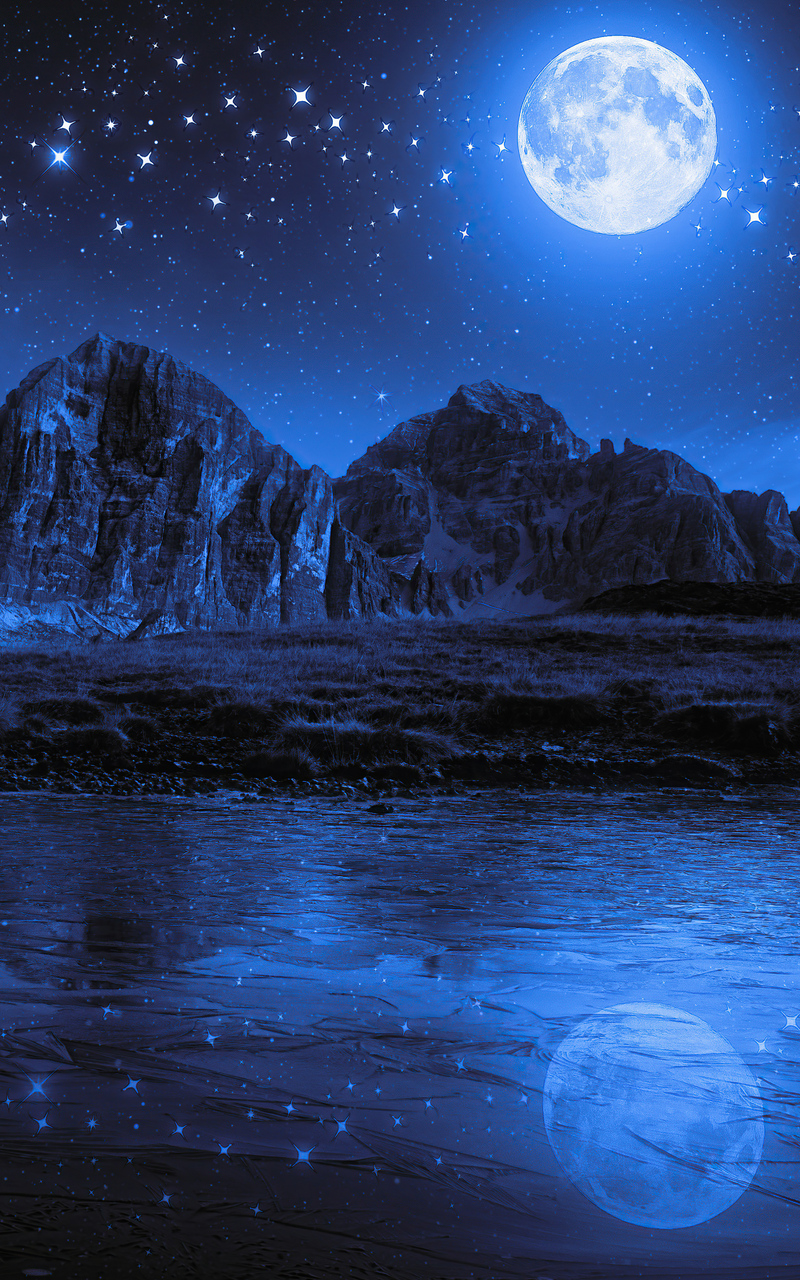 Moon Night Hd Landscape Wallpapers