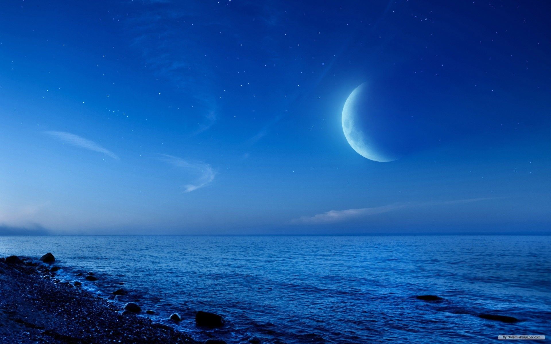 Moonlight Landscape Wallpapers