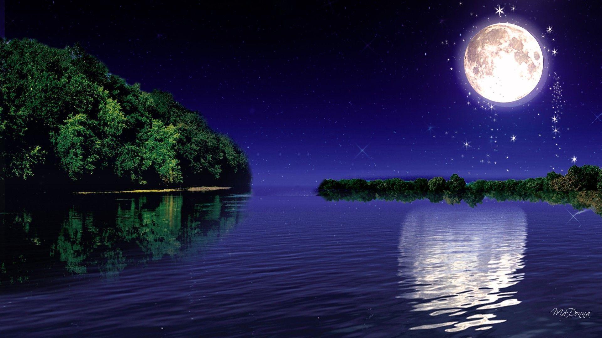 Moonlight Reflection Wallpapers