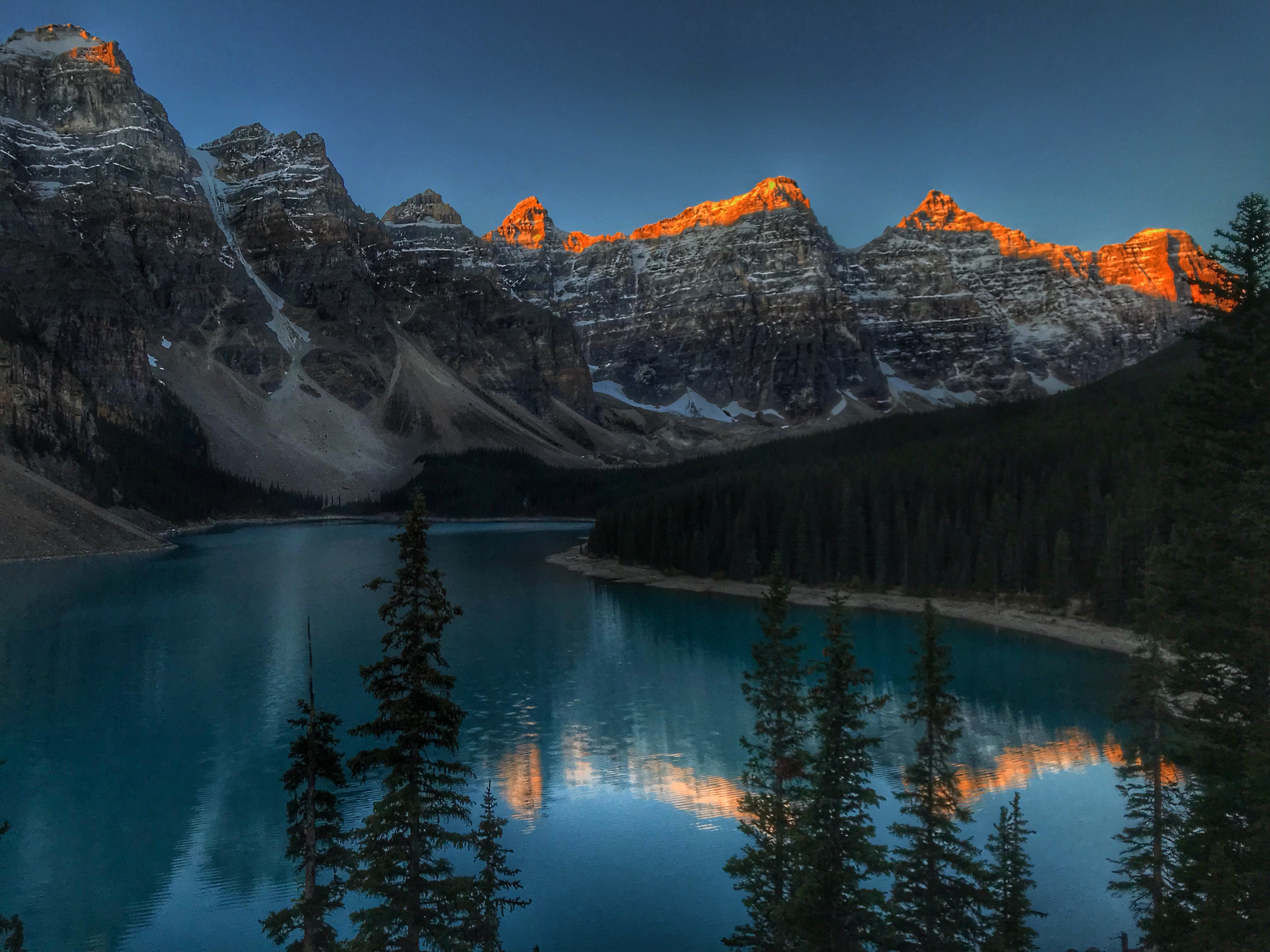 Moraine Lake Canadian Rockies Drone View Wallpapers