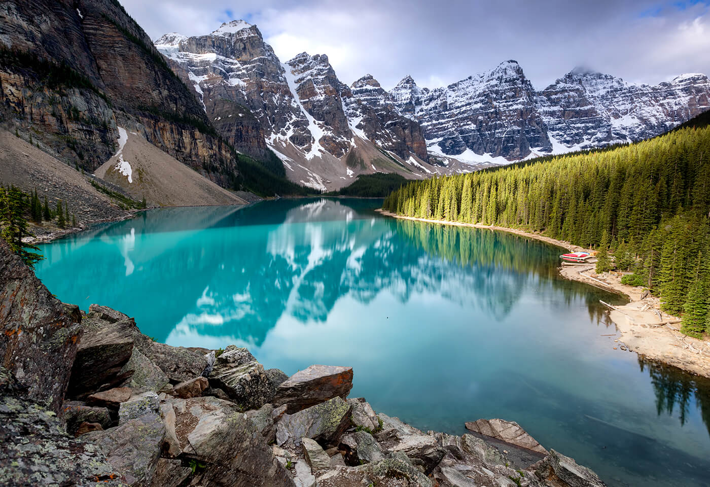 Moraine Lake Canadian Rockies Drone View Wallpapers