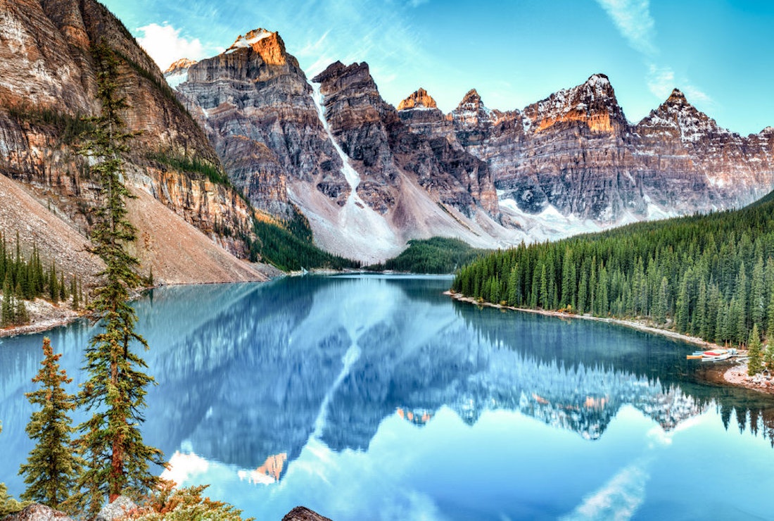 Moraine Lake Canadian Rockies Drone View Wallpapers