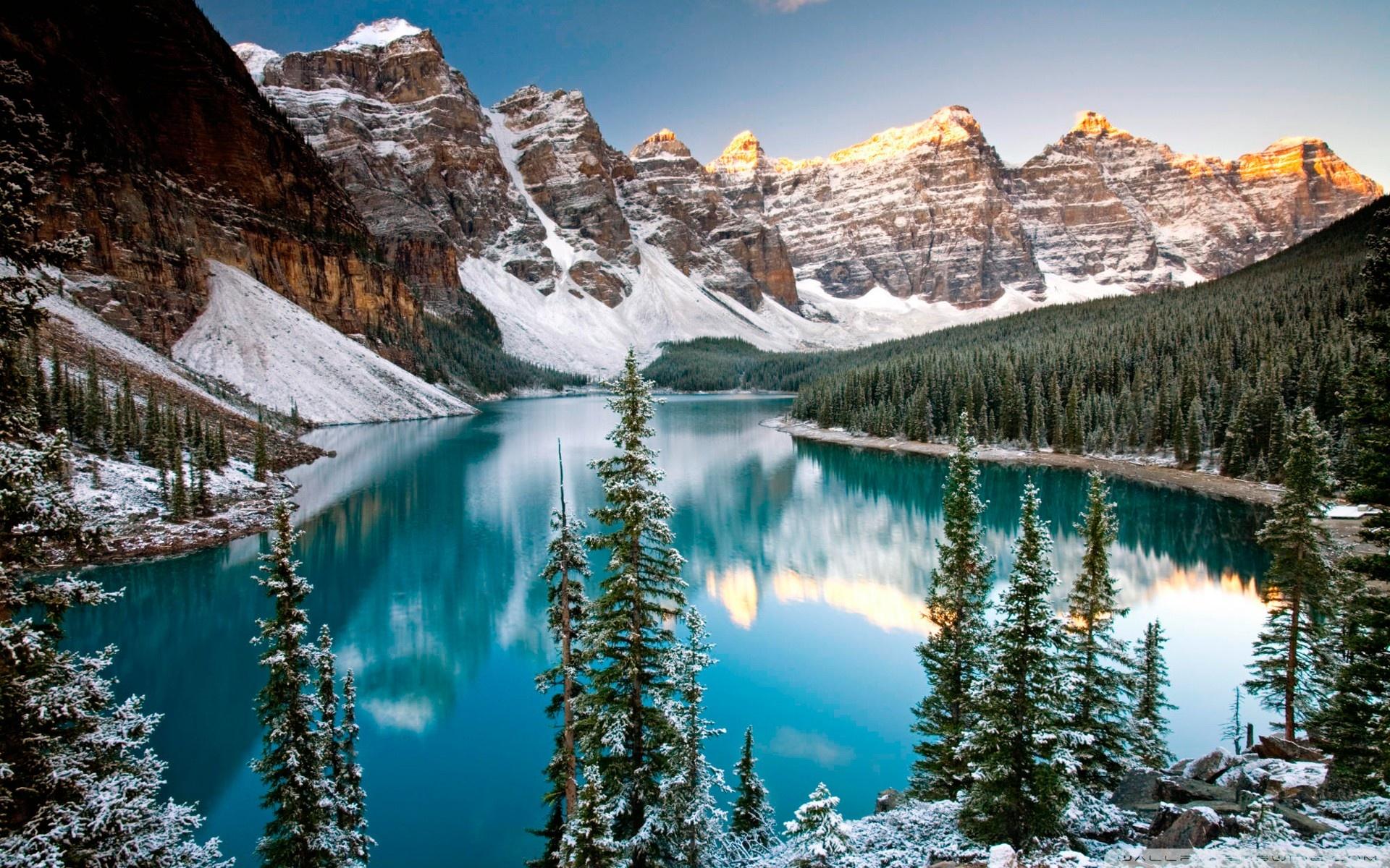 Moraine Lake South Channel Wallpapers