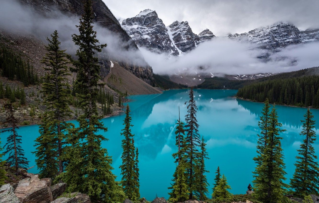 Moraine Lake South Channel Wallpapers