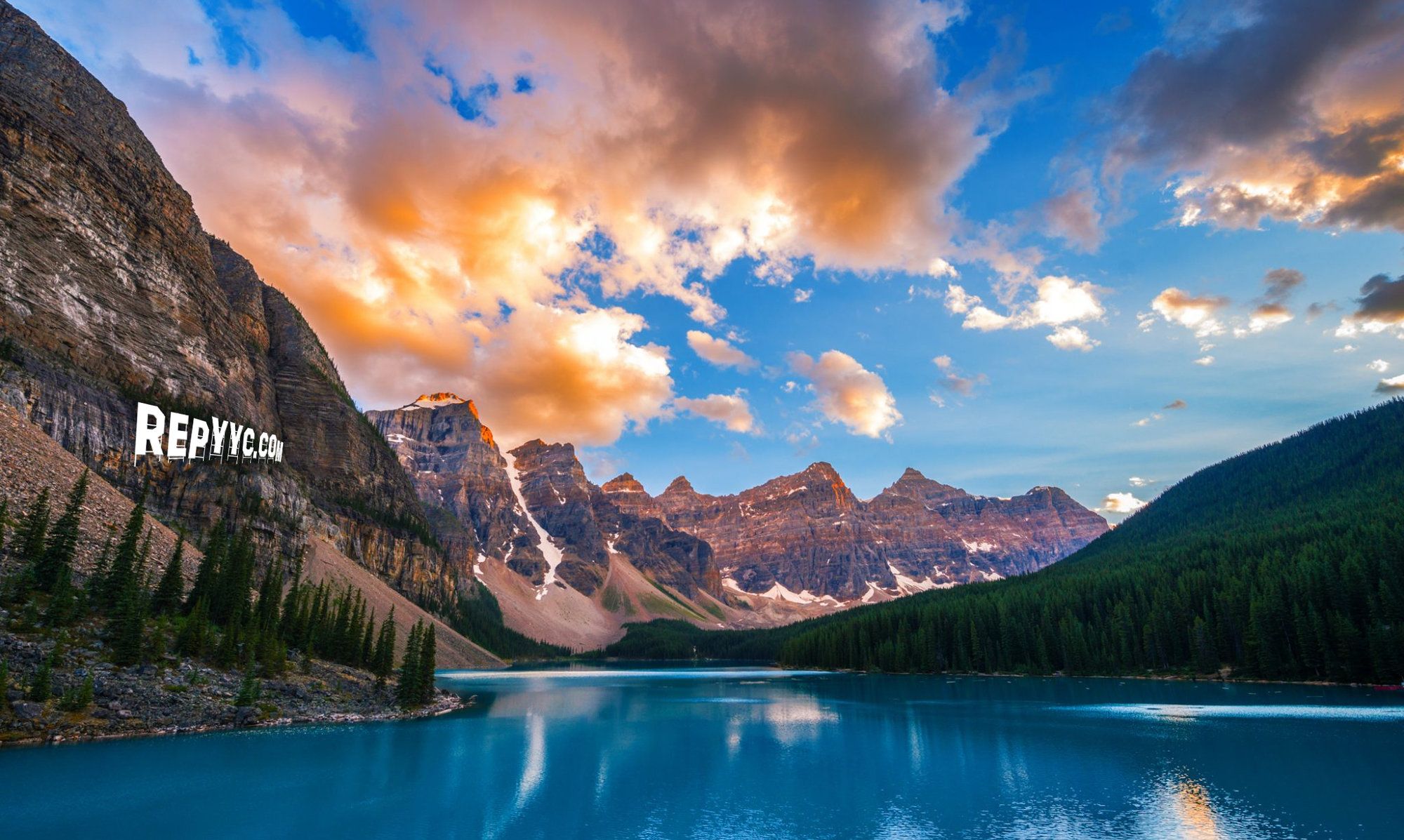 Moraine Lake South Channel Wallpapers