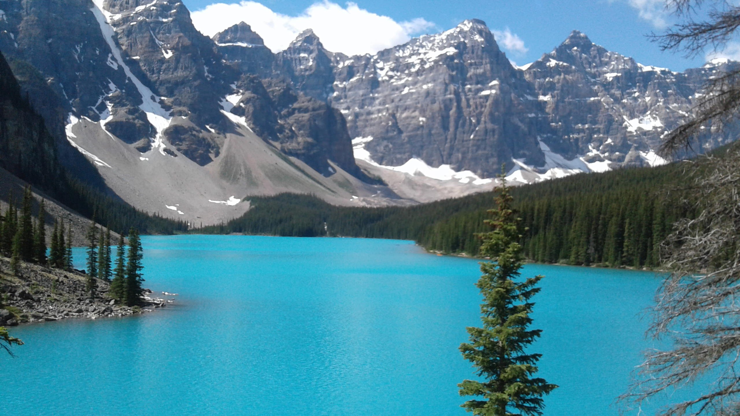 Moraine Lake South Channel Wallpapers