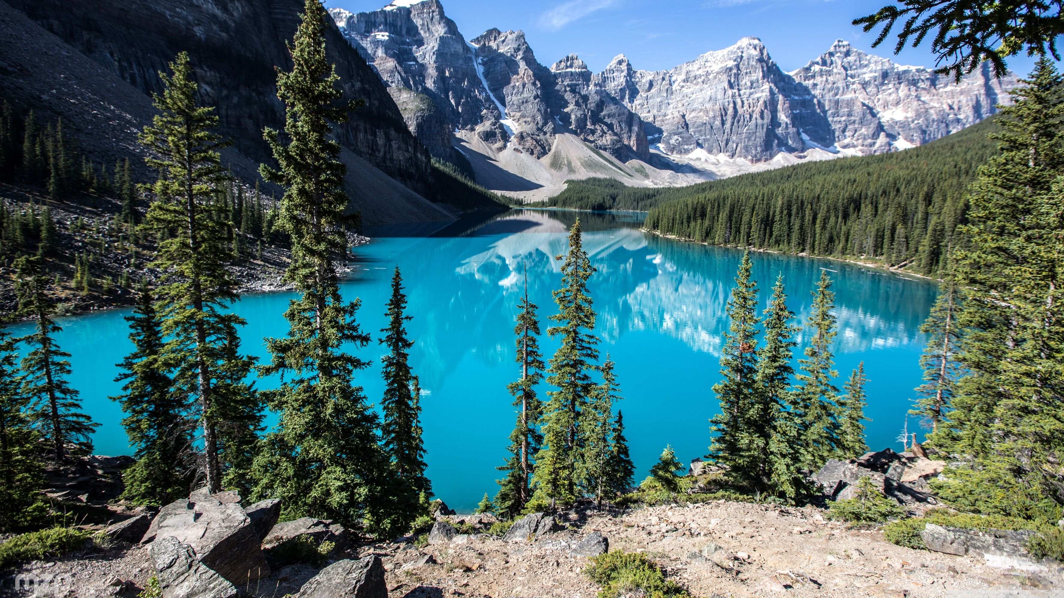 Moraine Lake South Channel Wallpapers