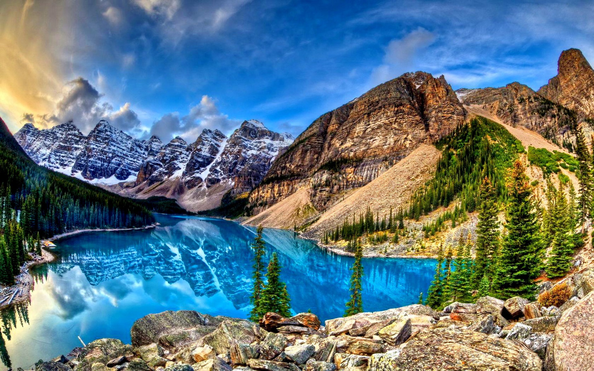 Moraine Lake South Channel Wallpapers