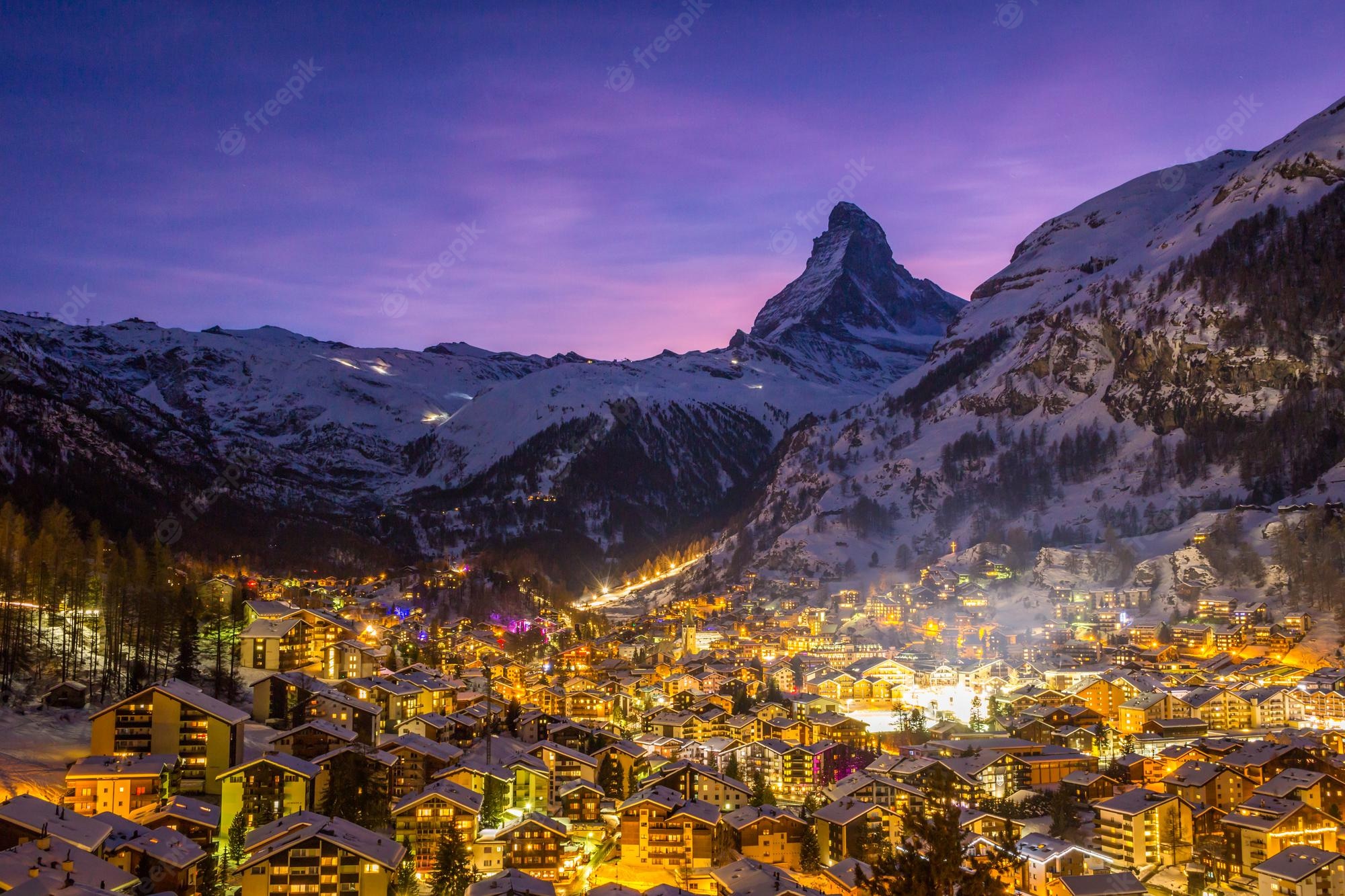 Mountain Alps During Night Photography Wallpapers