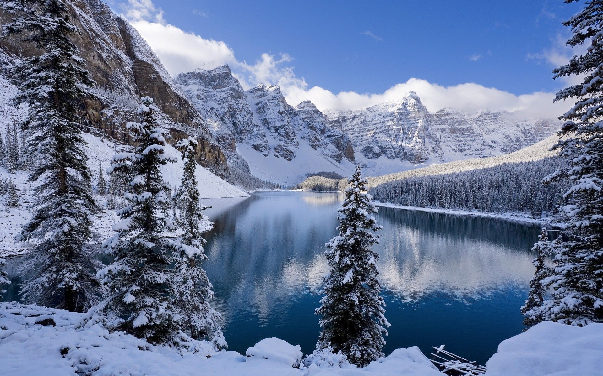 Mountains In Winter Snow Wallpapers