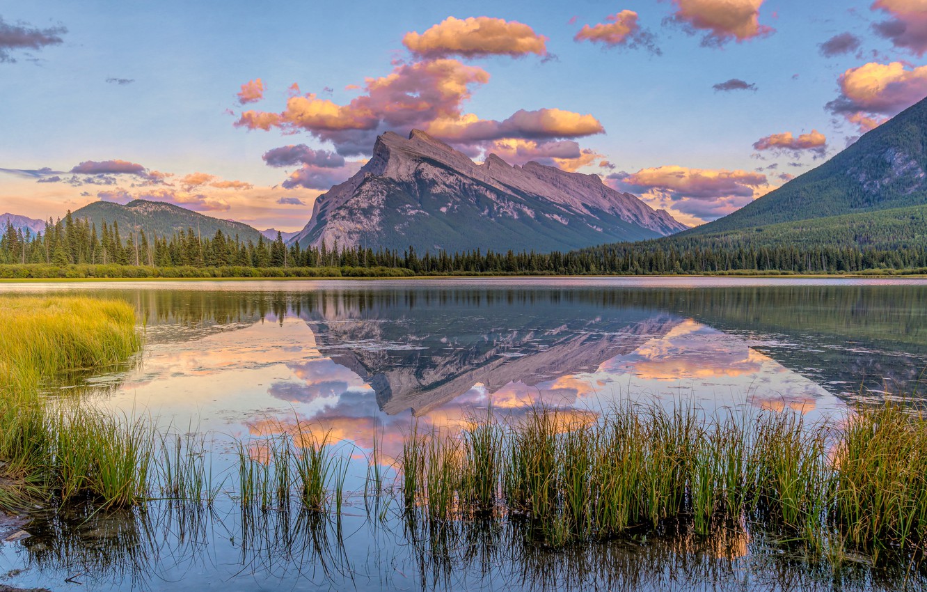 Mountains Lake Clouds Wallpapers