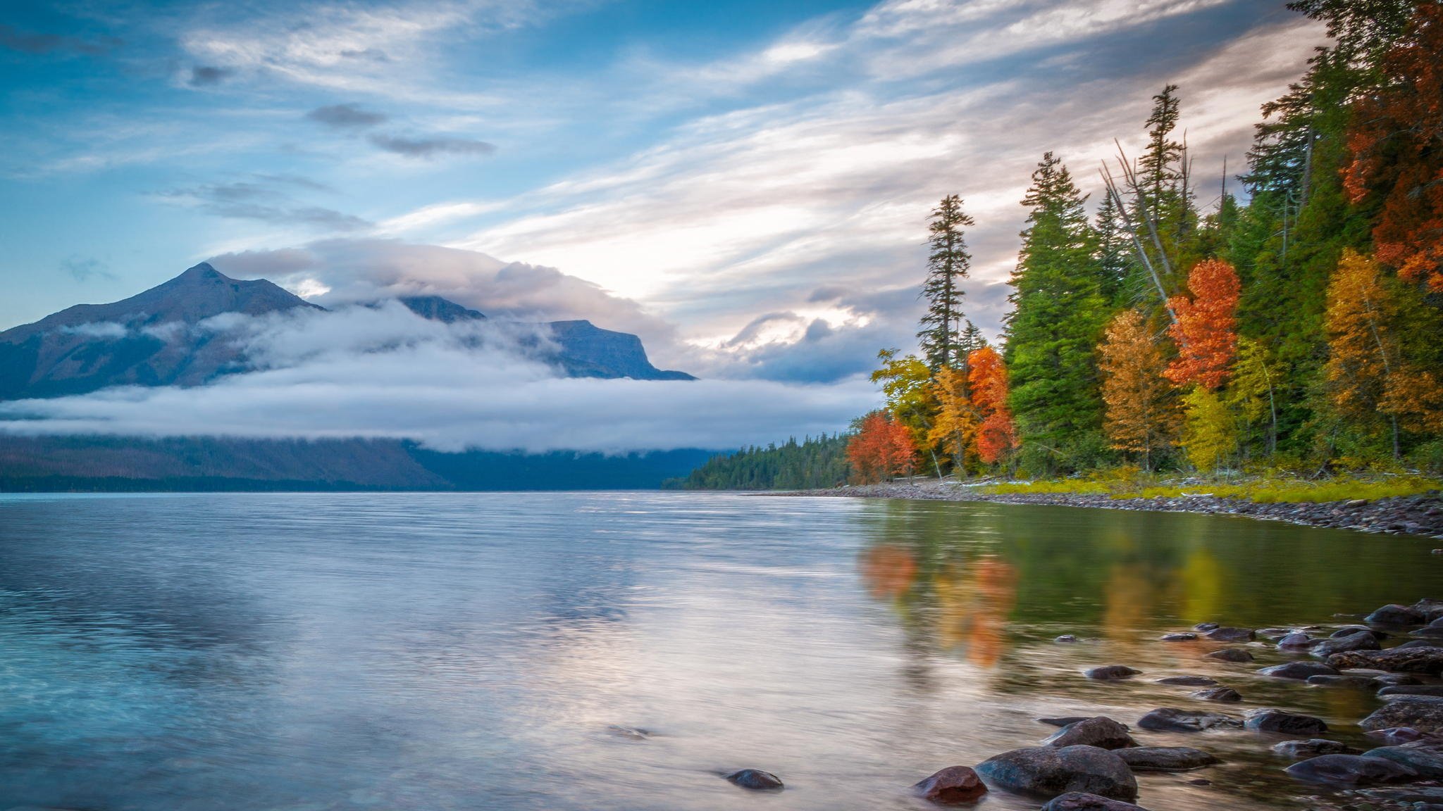 Mountains Lake Clouds Wallpapers