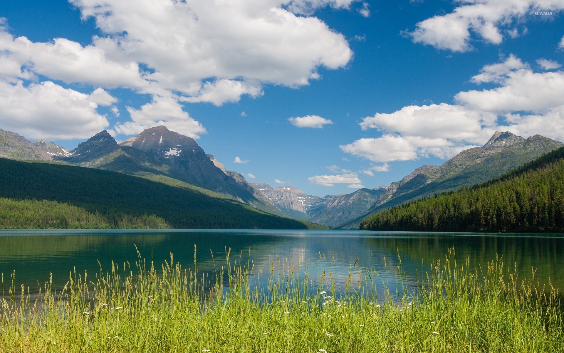 Mountains Lake Clouds Wallpapers