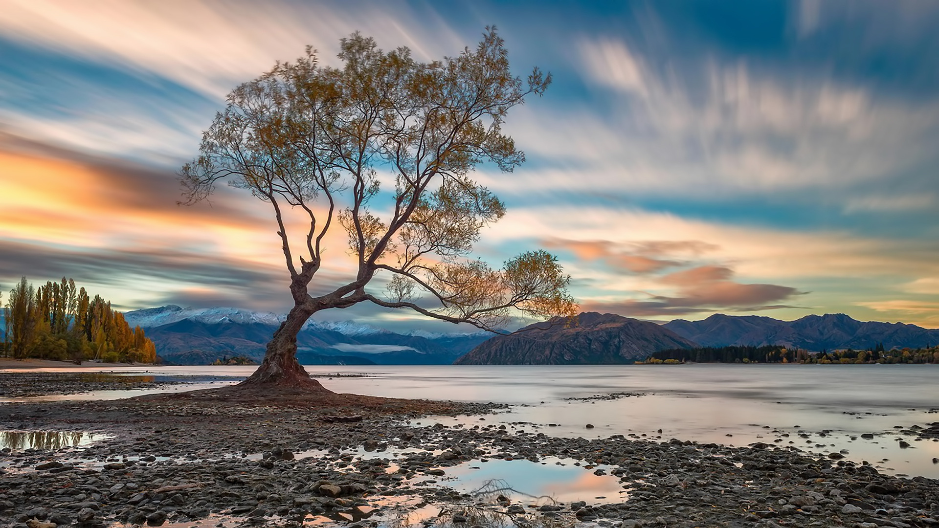 Mountains Lake Clouds Wallpapers