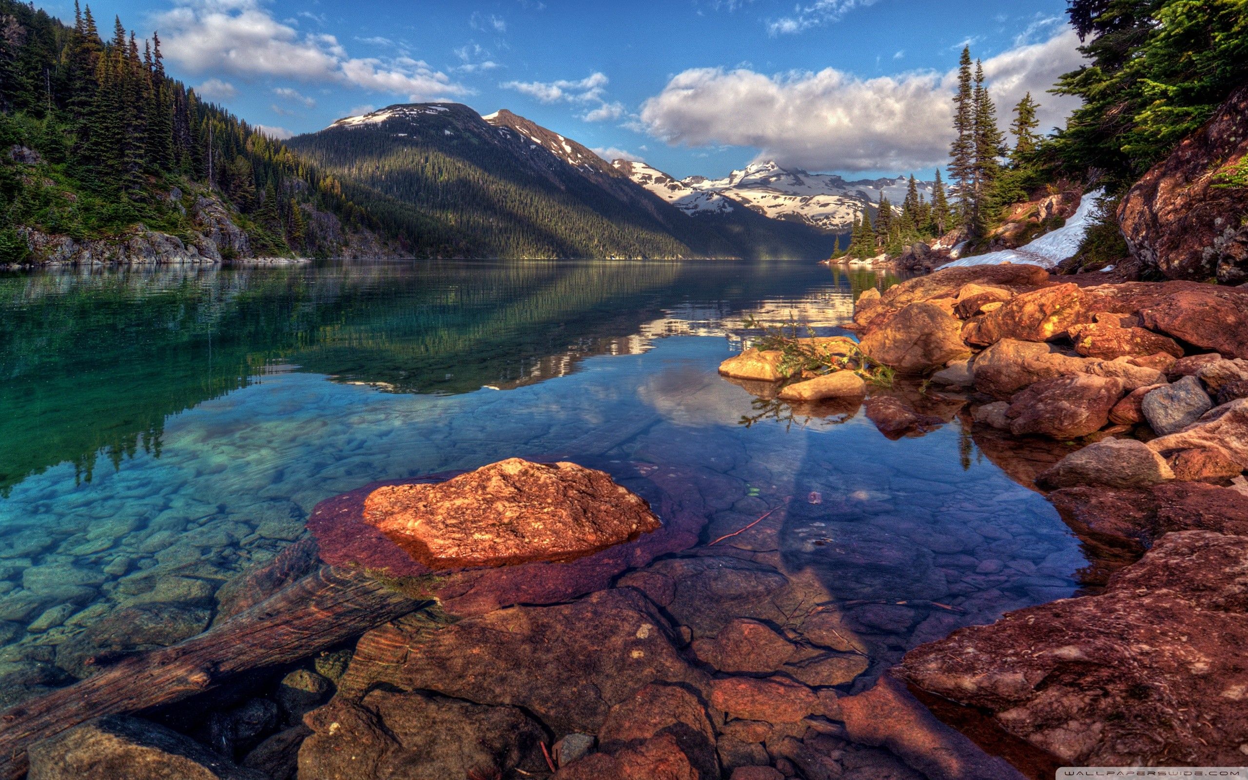 Mountains Lake Clouds Wallpapers