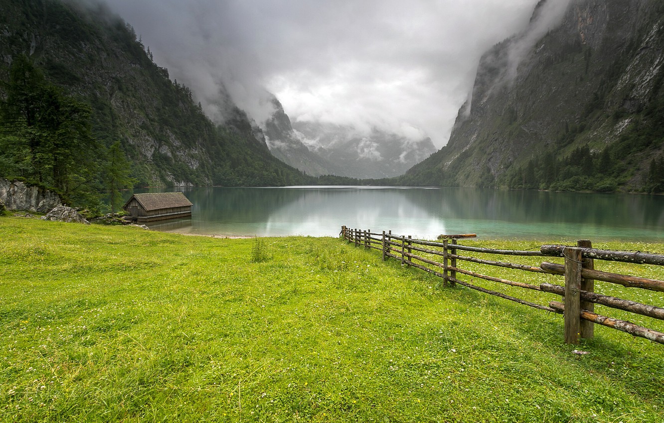 Mountains Lake Clouds Wallpapers