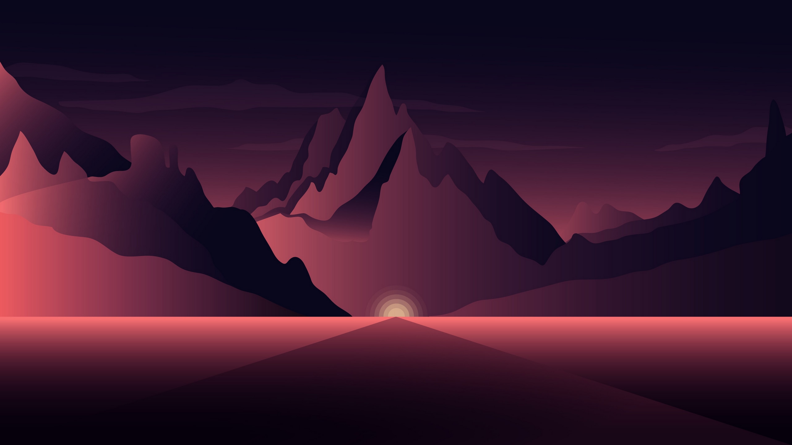 Mountains Minimal Artwork Wallpapers