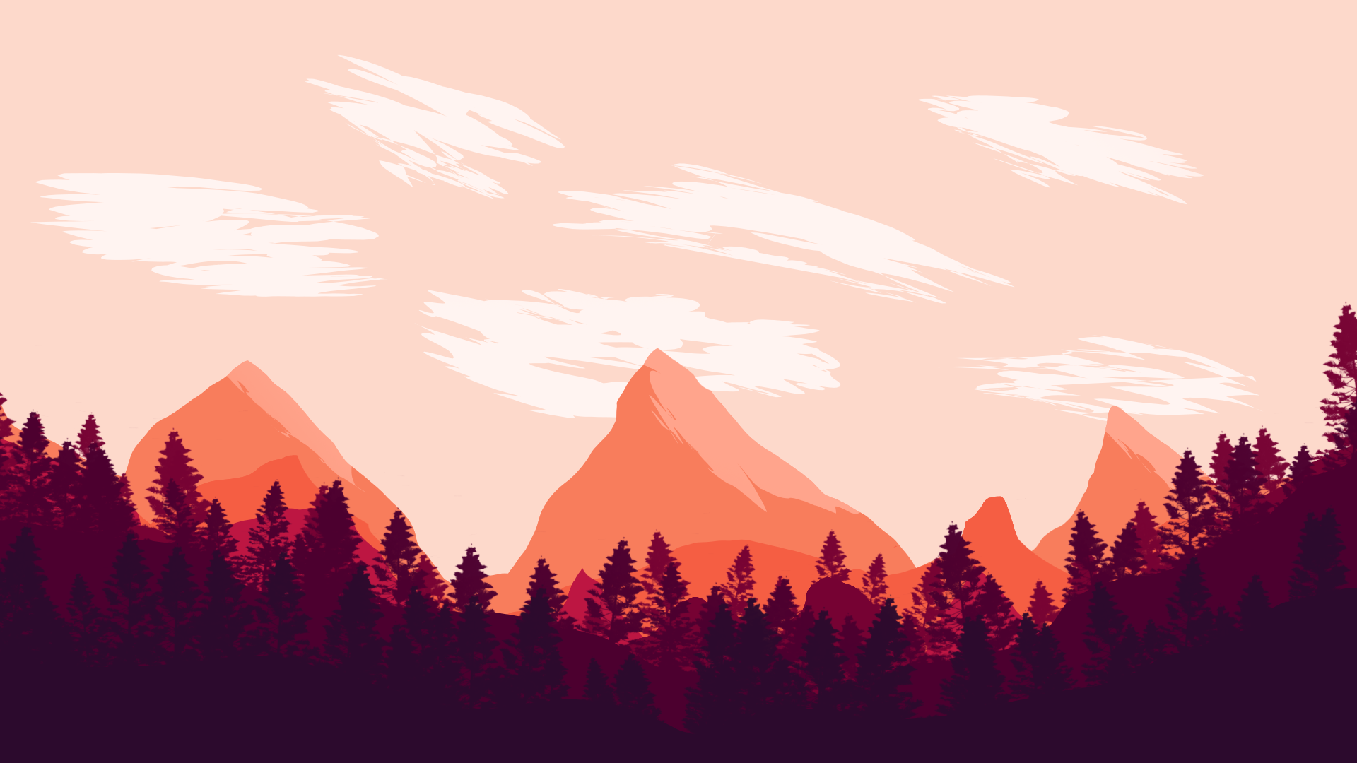 Mountains Minimal Artwork Wallpapers