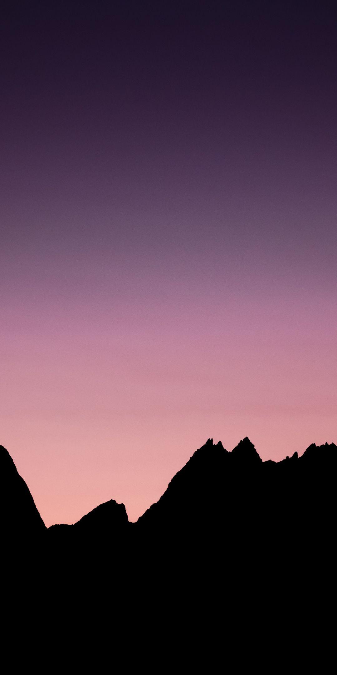 Mountains Silhouette During Sunset Wallpapers