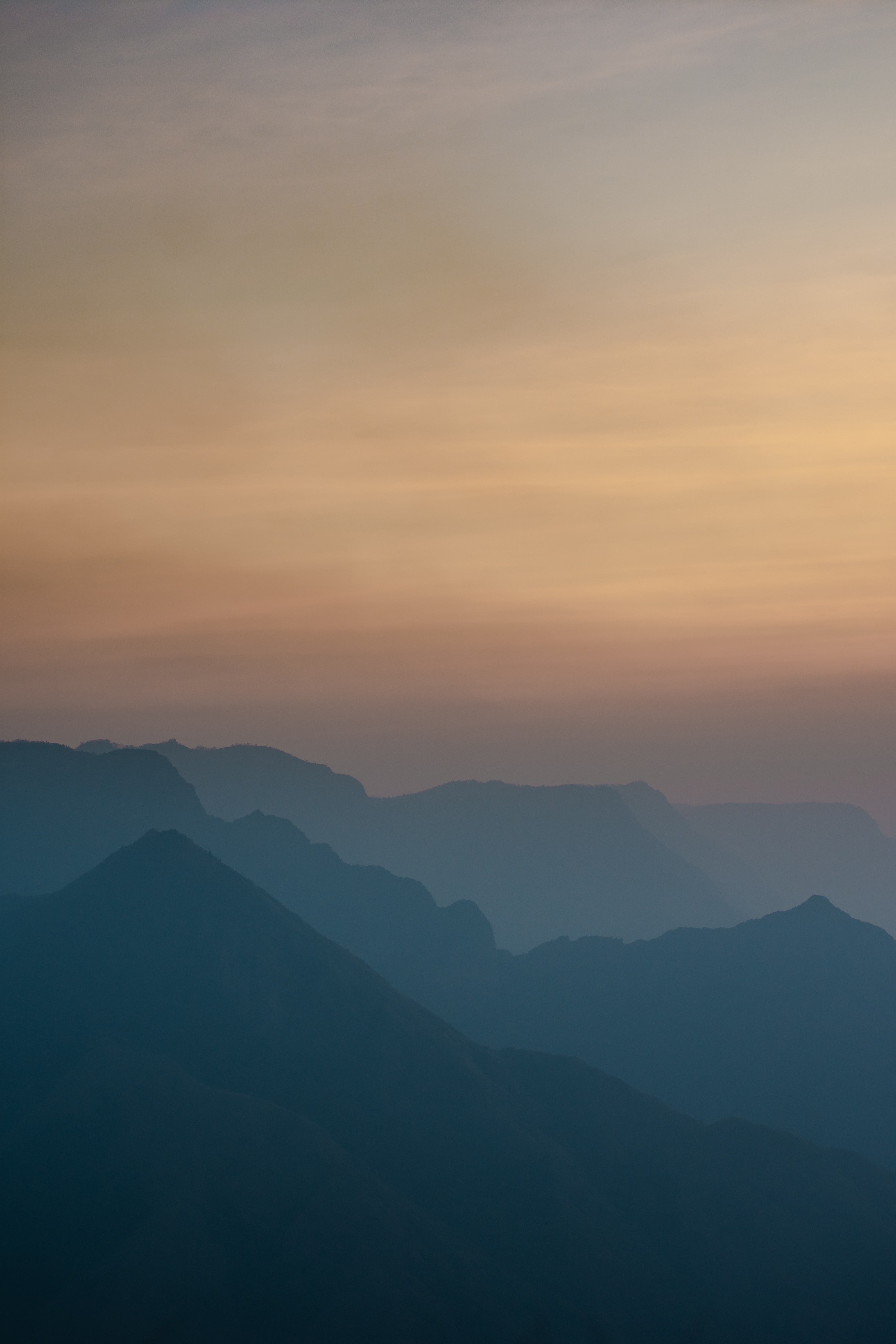 Mountains Silhouette During Sunset Wallpapers