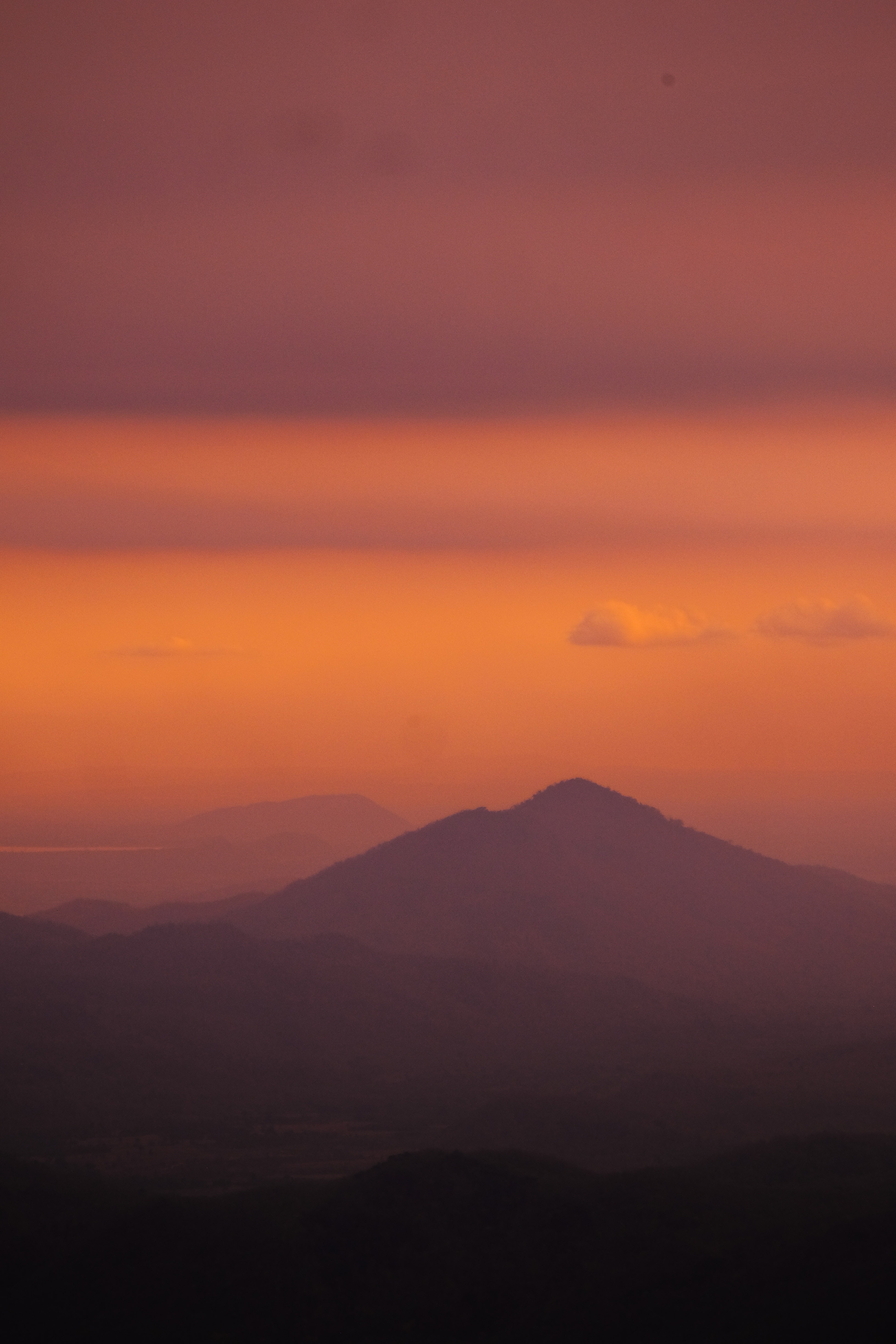 Mountains Silhouette During Sunset Wallpapers