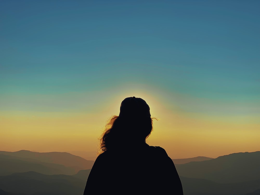 Mountains Silhouette During Sunset Wallpapers