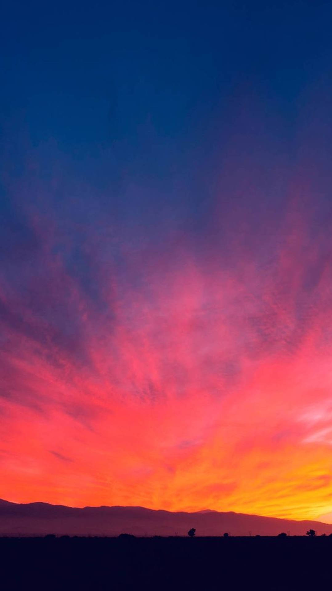 Mountains Silhouette During Sunset Wallpapers