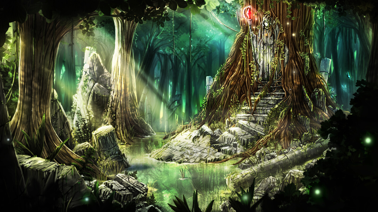 Mysterious Forest Art Wallpapers