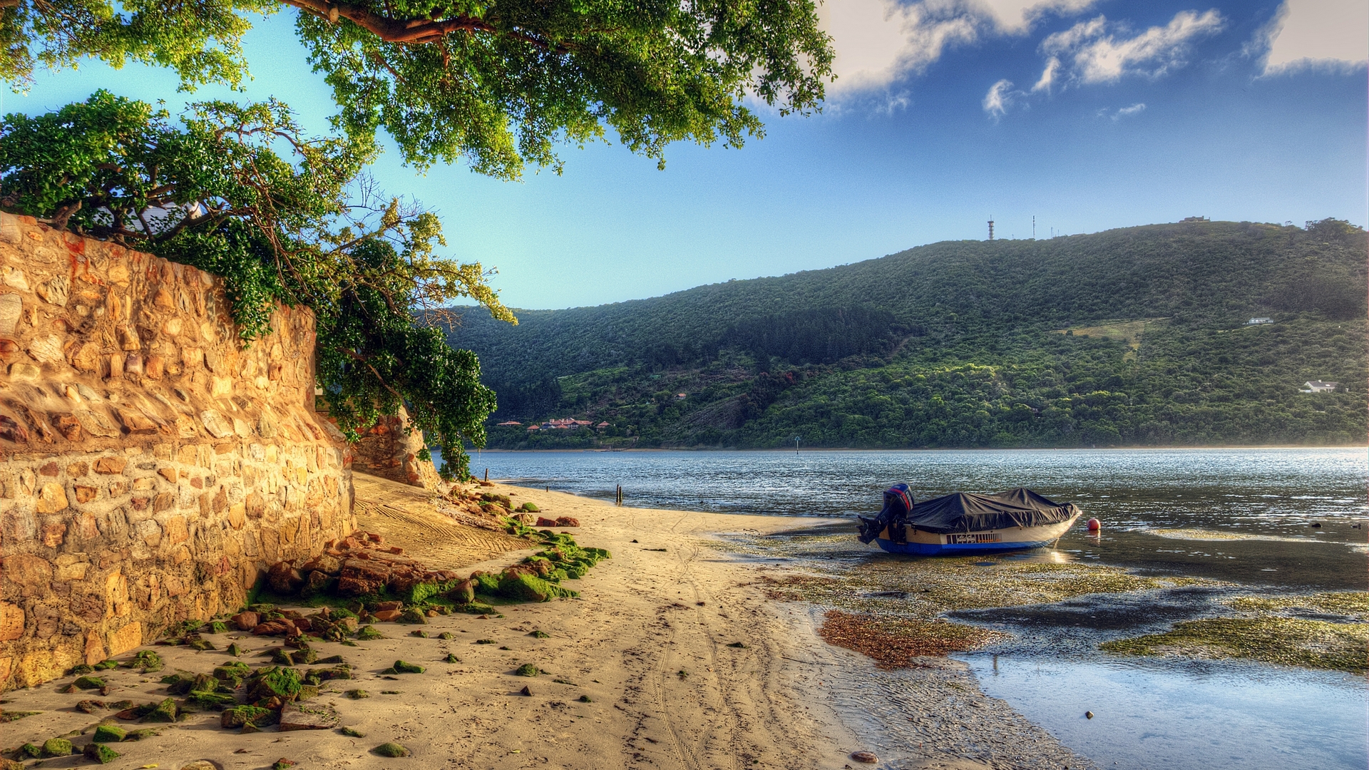 Nature Water Beach Rock Beautiful Sky Wallpapers