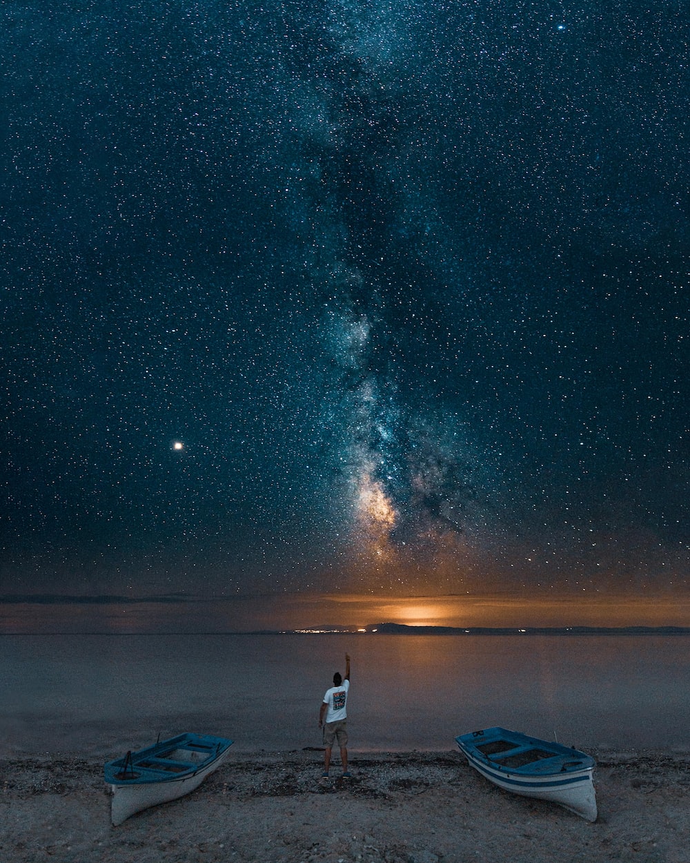 Ocean Pier Under Milky Way Sky Wallpapers