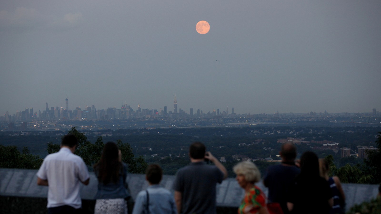 Orange Moon Near The Horizon Wallpapers