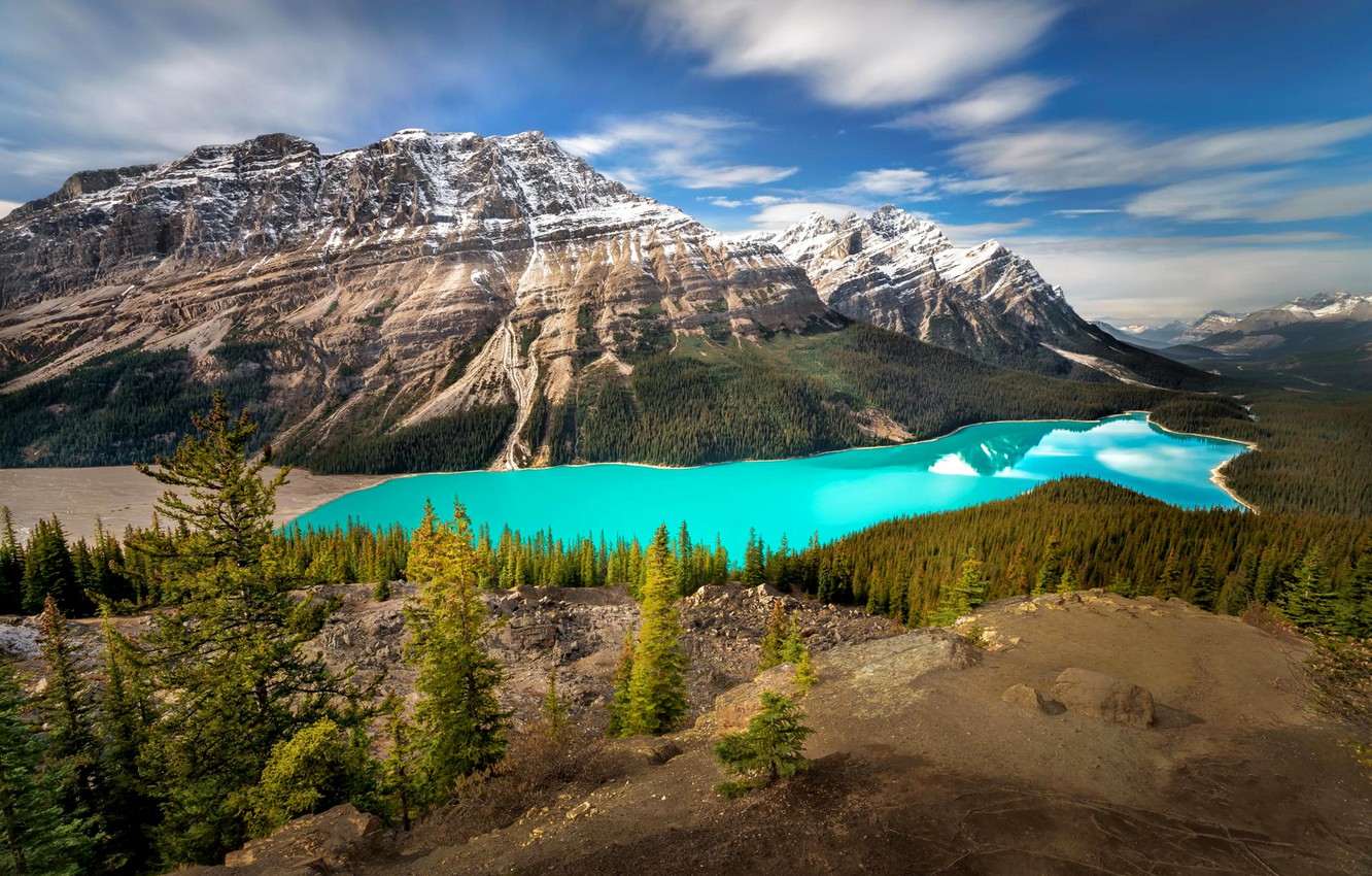 Peyto Lake Canada Mountains Wallpapers