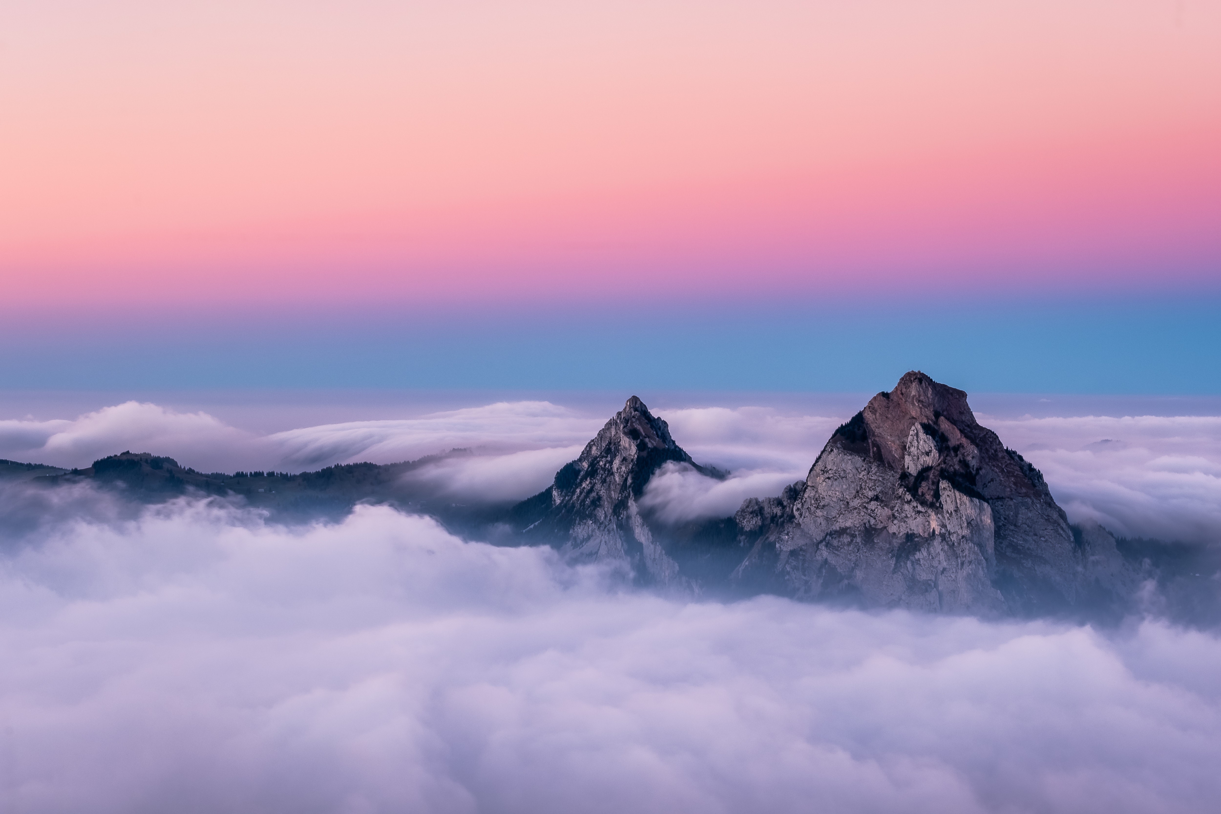 Purple Sky Clouds Mountains Wallpapers