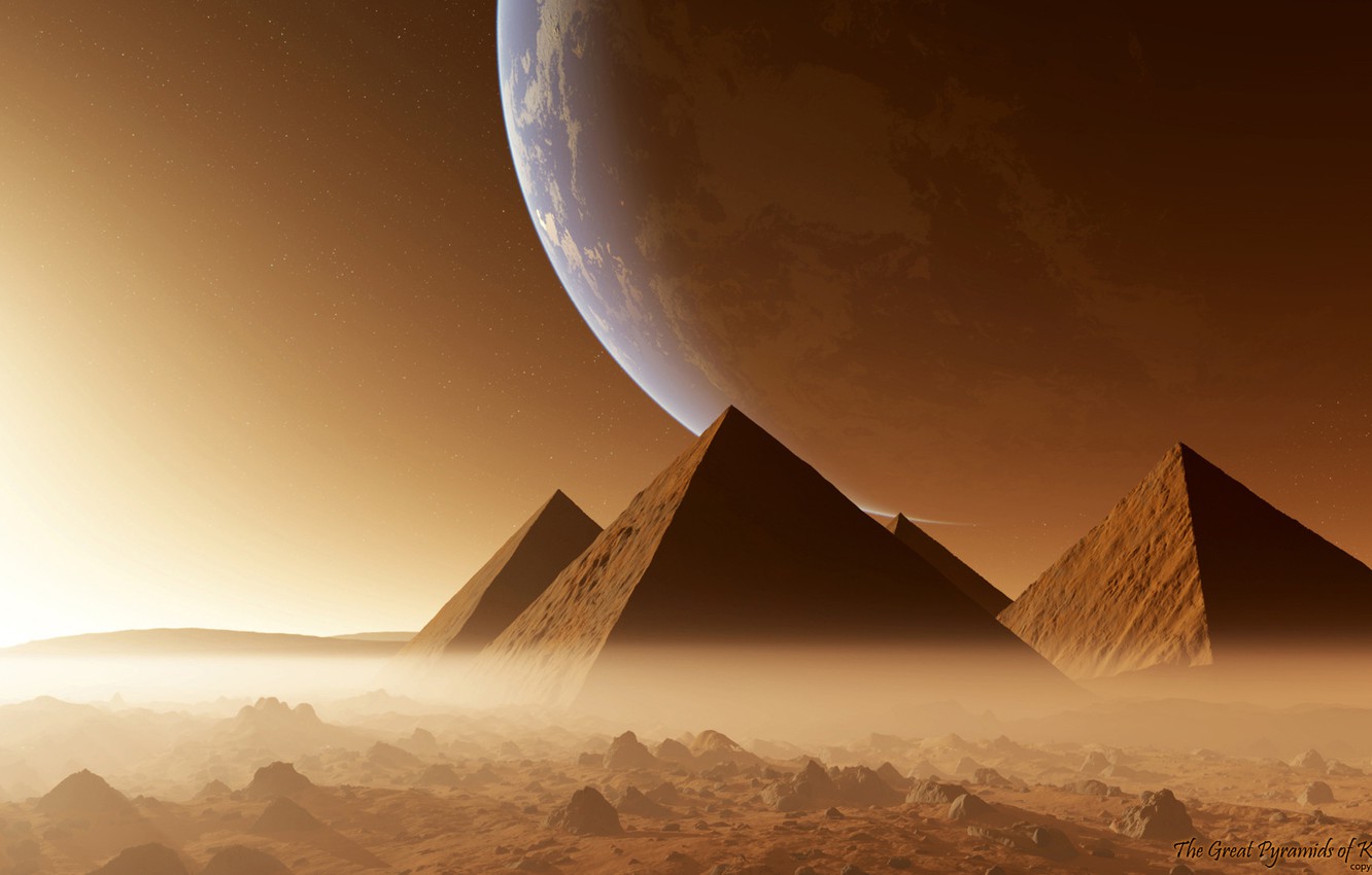 Pyramid In Desert Wallpapers