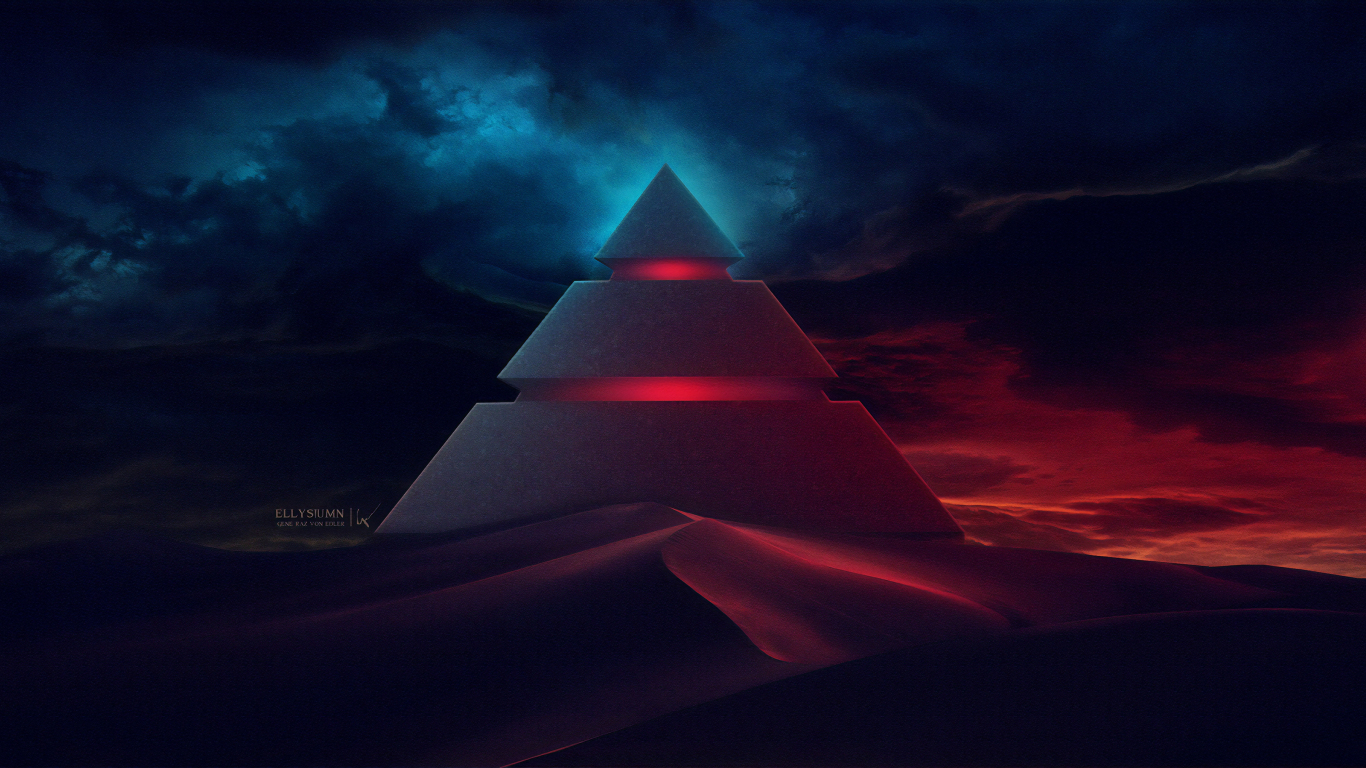 Pyramid In Desert Wallpapers