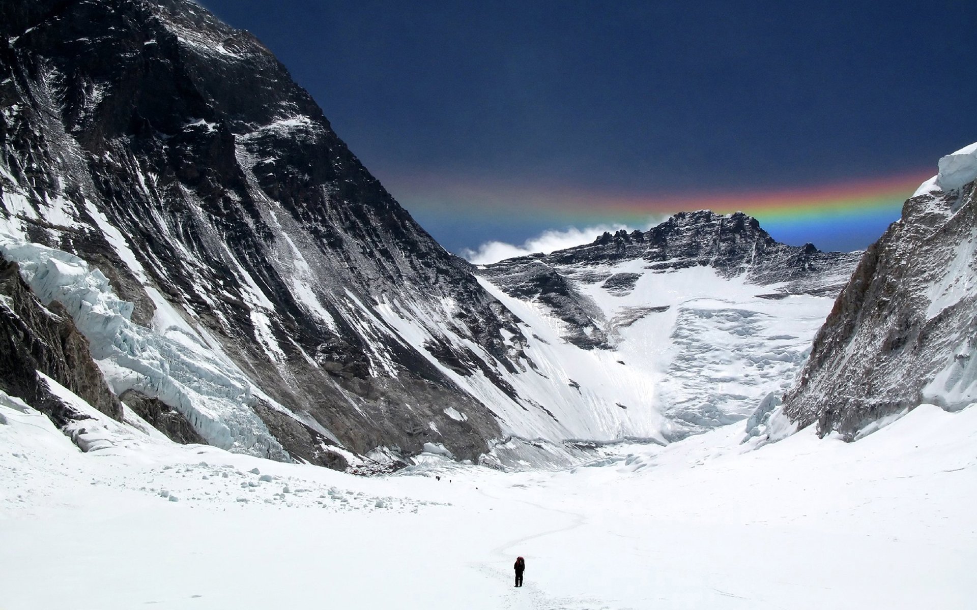 Rainbow Over Snowy Mountain Wallpapers