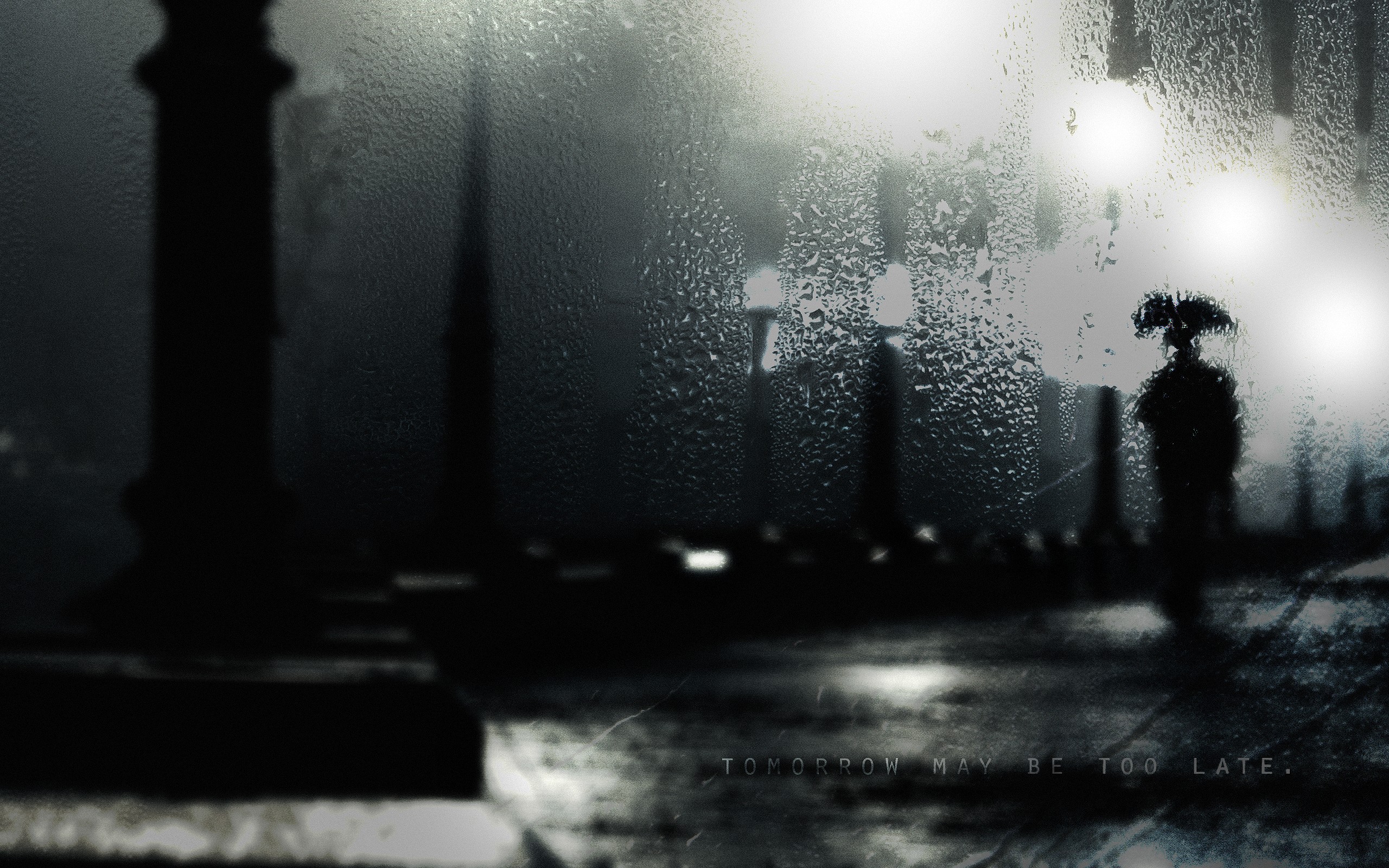 Rainy Dark Night Wallpapers