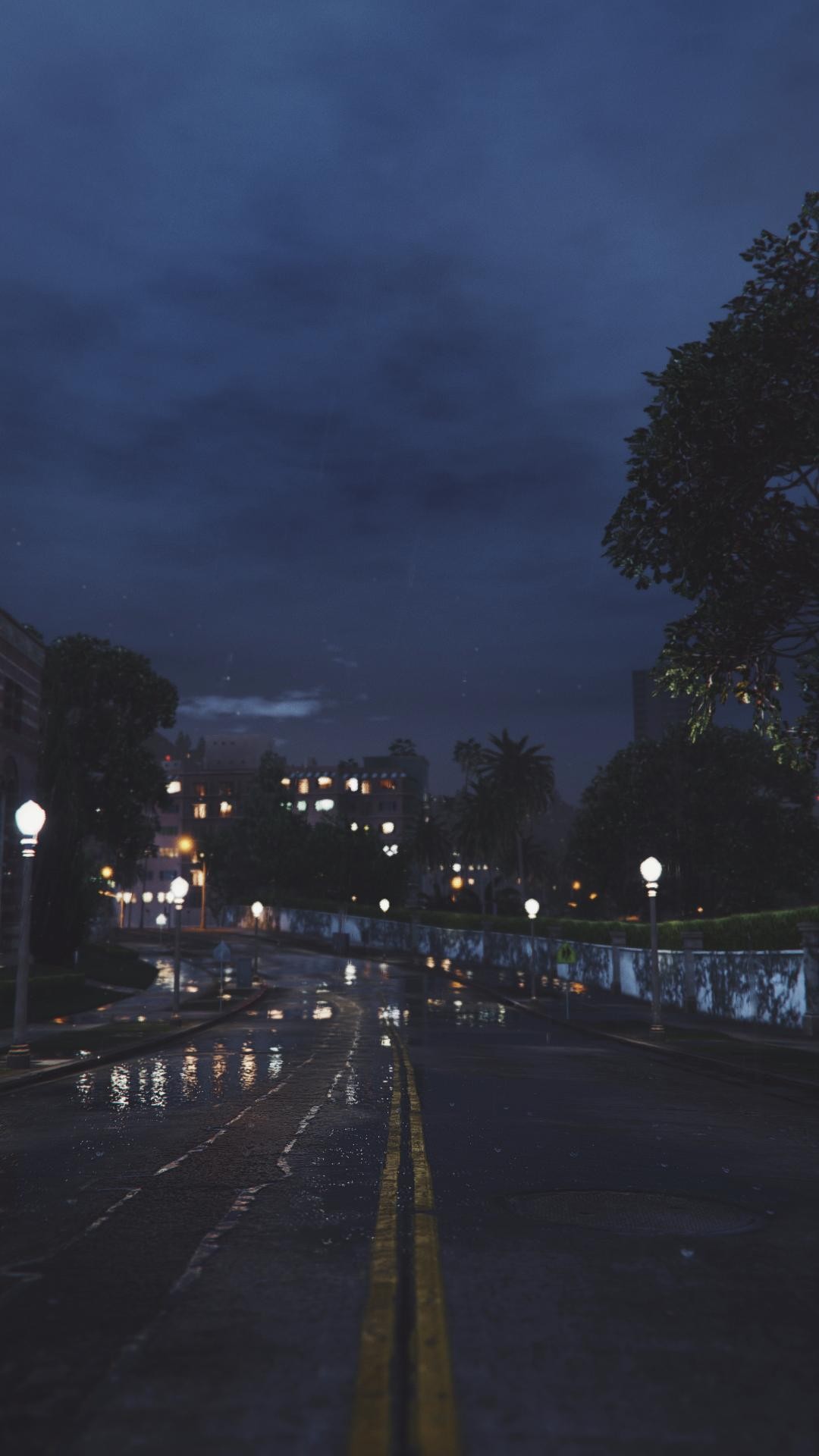 Rainy Dark Night Wallpapers