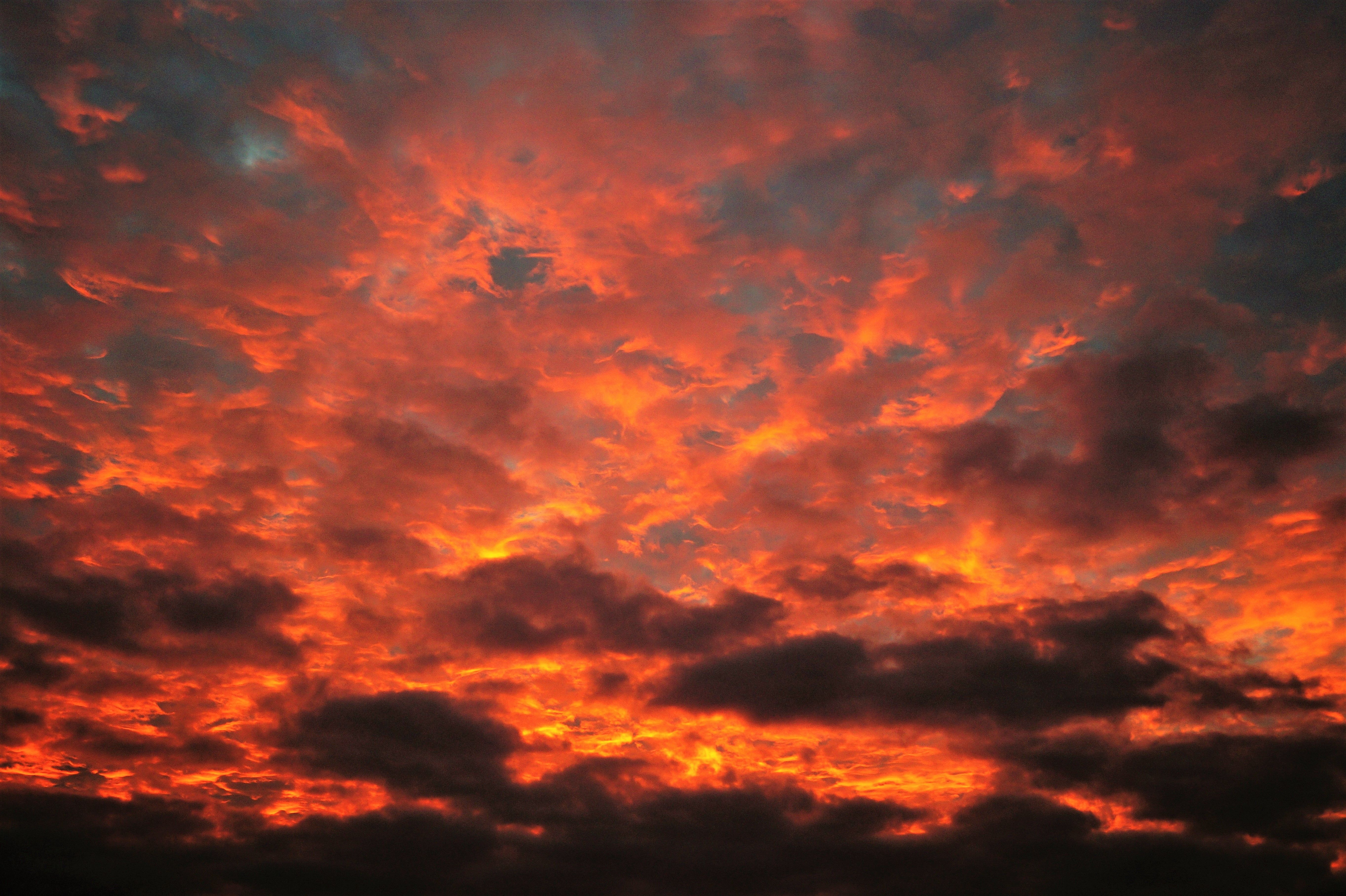 Red Cloudy Sky Sunset Wallpapers