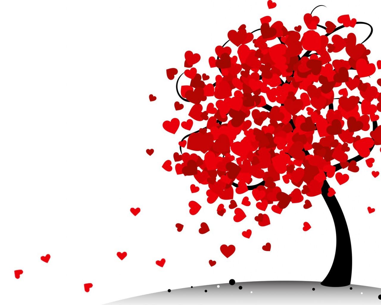 Red Heart Tree Wallpapers