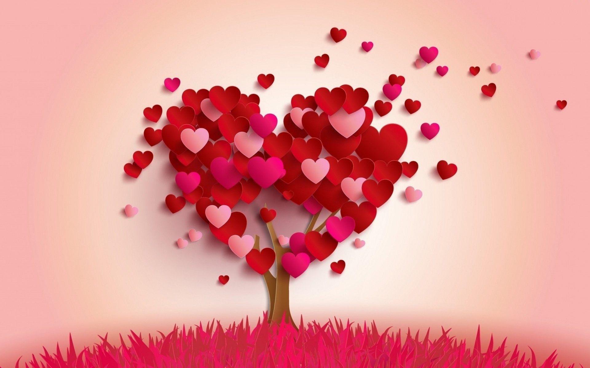 Red Heart Tree Wallpapers