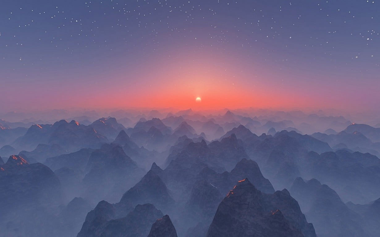 Scenery Sunset Stars Wallpapers