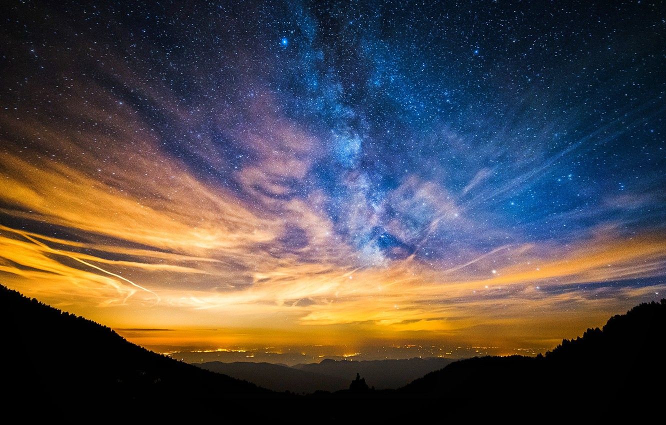 Scenery Sunset Stars Wallpapers