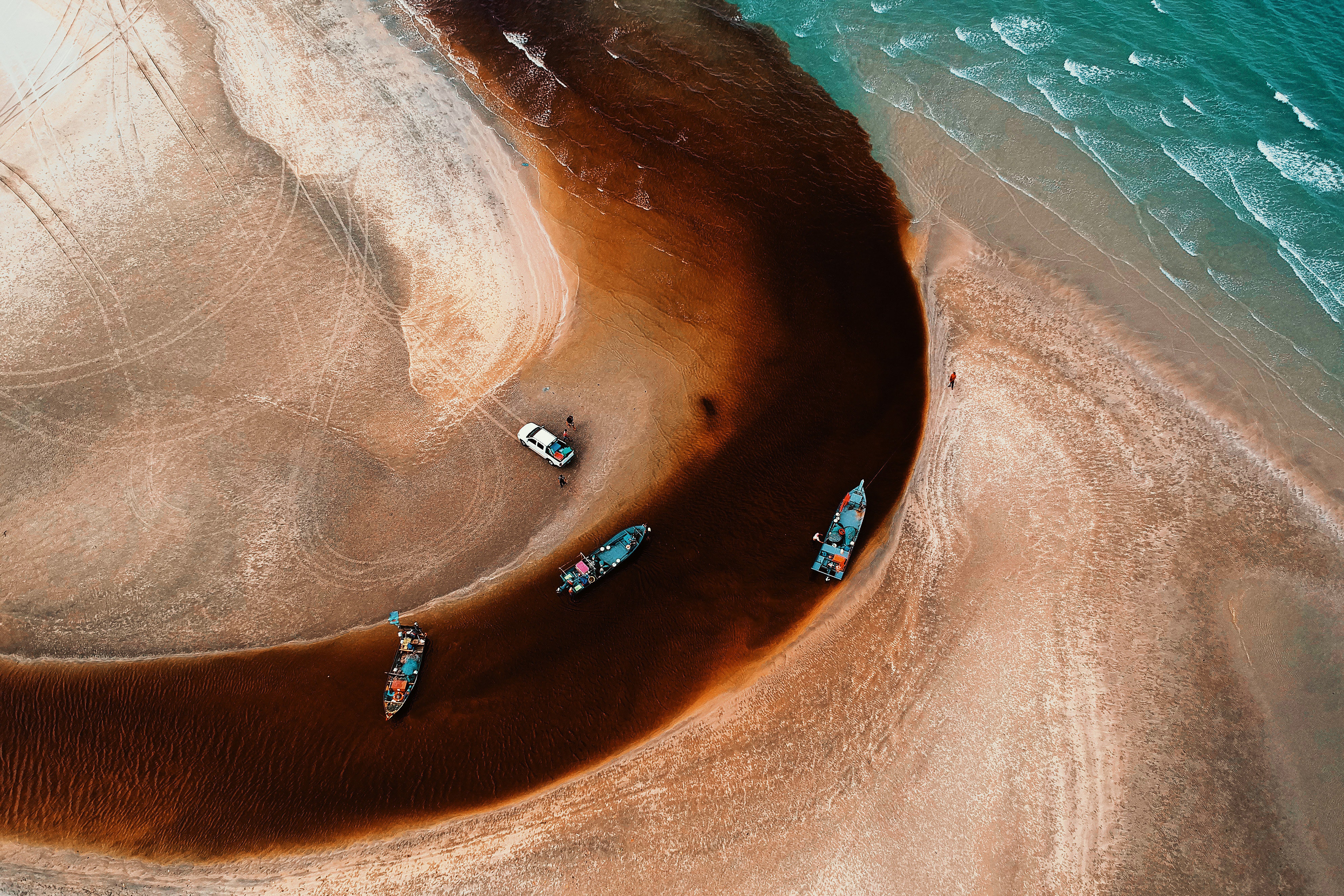 Sea Vehicle Boat Aerial View Wallpapers