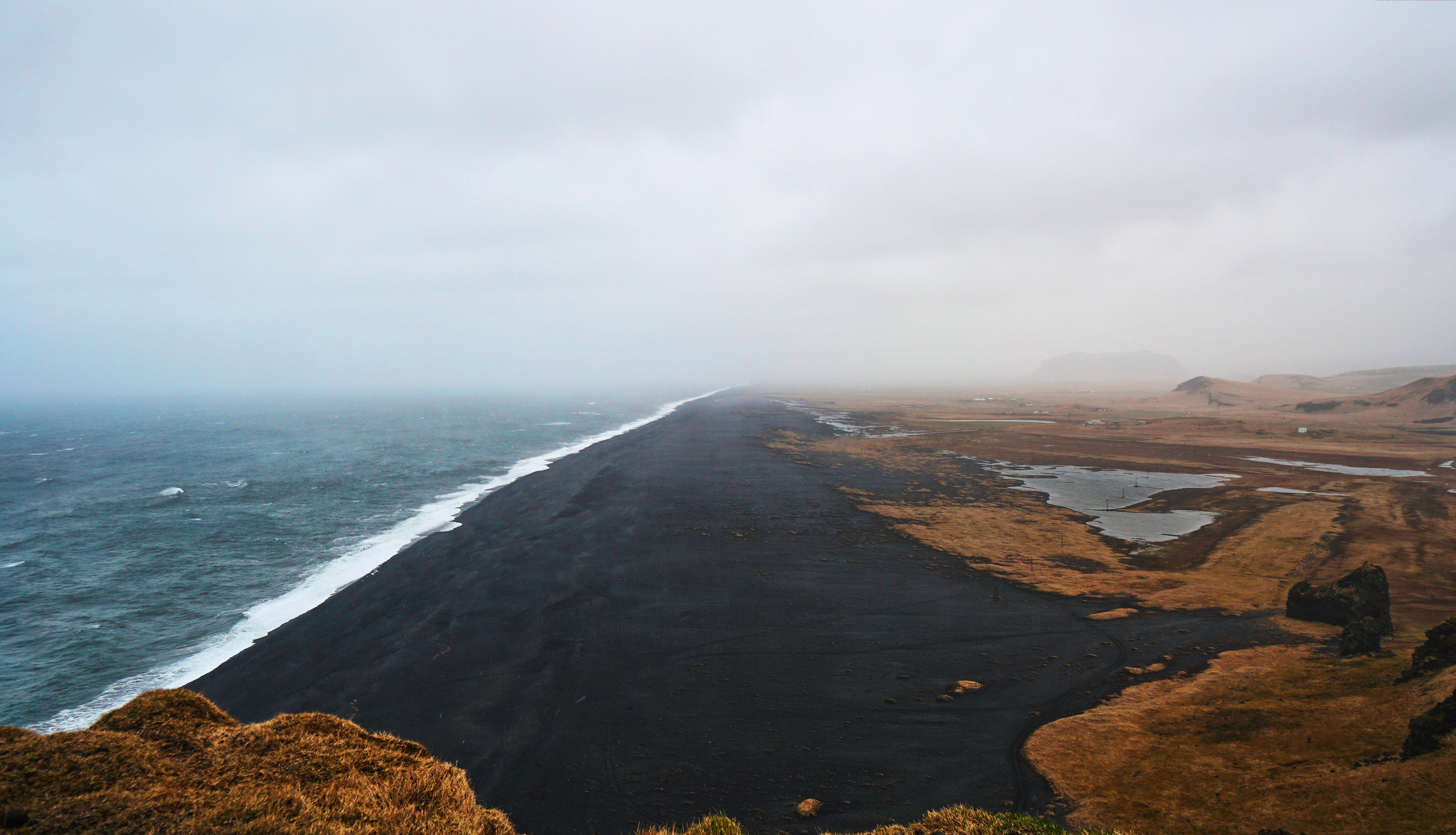 Seashore Iceland Mountains 5K Wallpapers