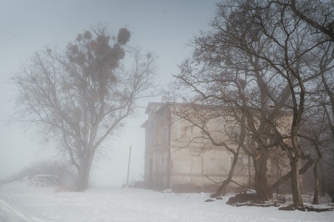 Single House In Fogy Winter Wallpapers