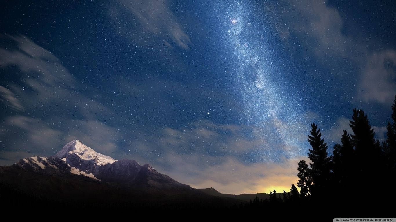 Starry Night Landscape Wallpapers