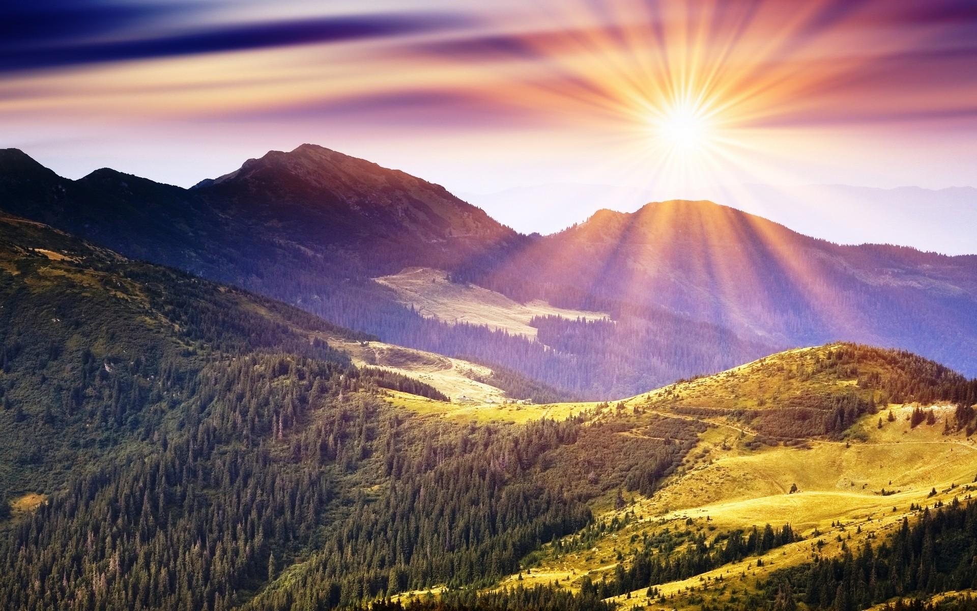 Start Of Sunrises Over Mountains Wallpapers