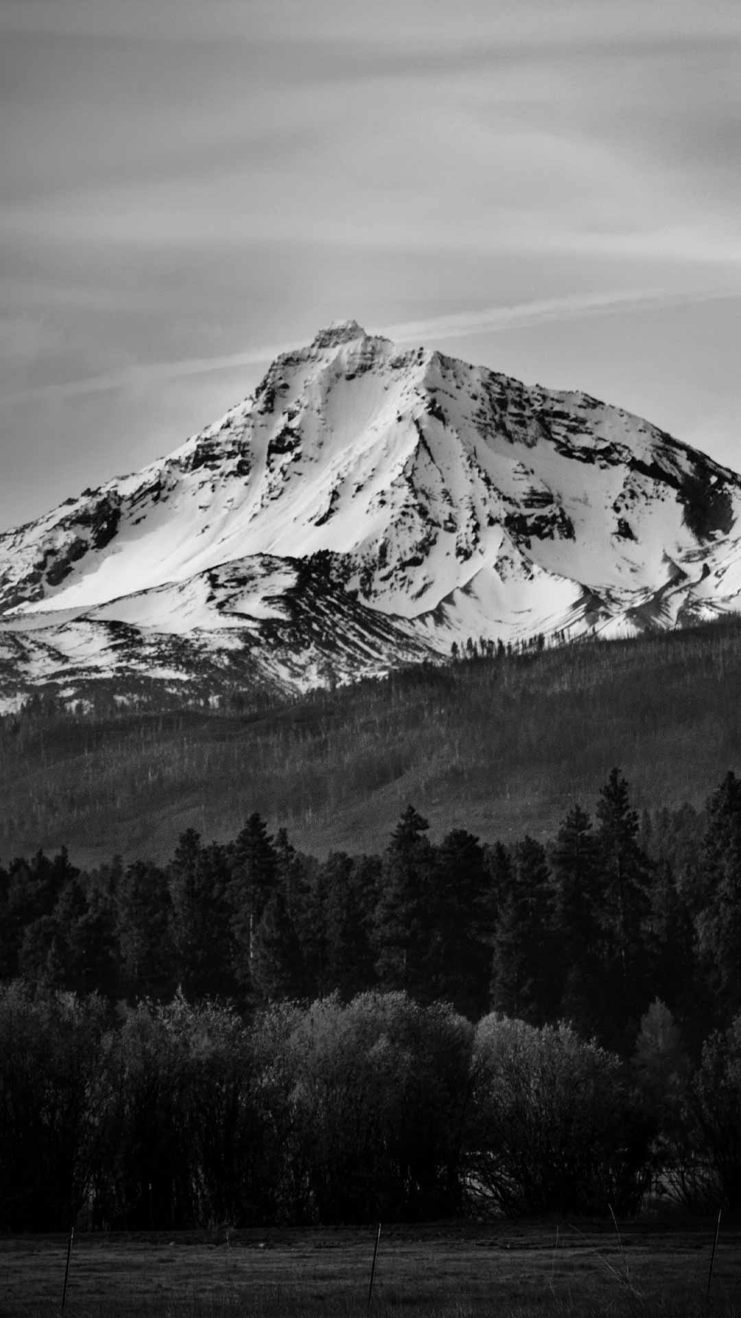 Stone Mountains Snow In Monochrome Wallpapers