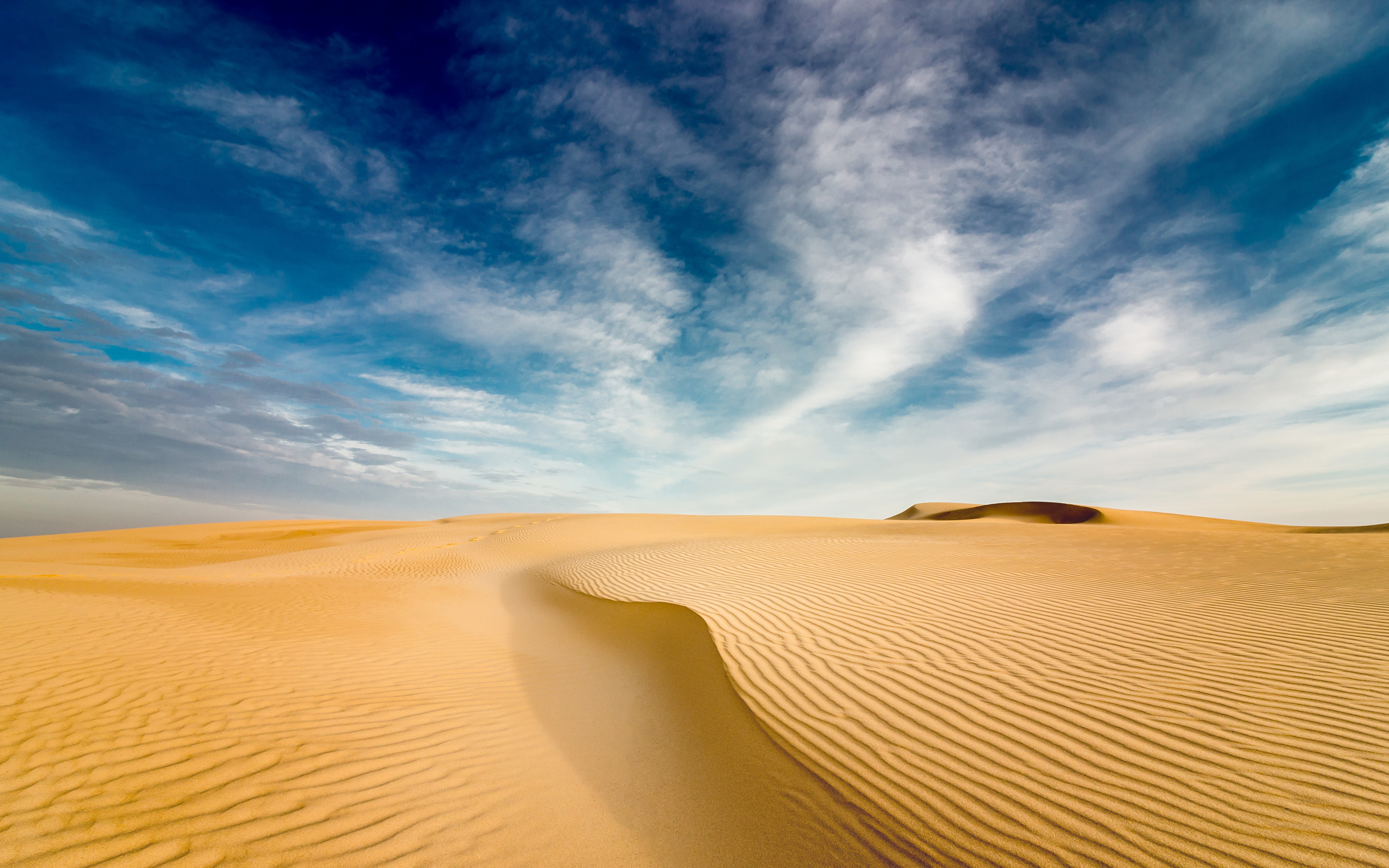 Sunny Day In Desert 4K Wallpapers